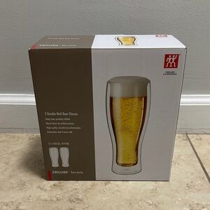 ZWILLING J.A. Henckels Double-Wall Beer Glasses - Clear